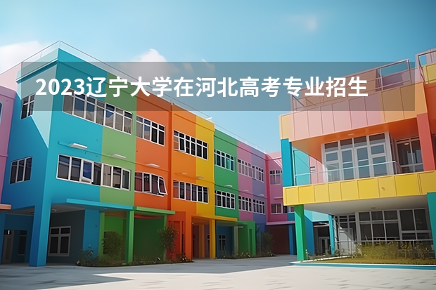 2023辽宁大学在河北高考专业招生计划人数(2024参考)