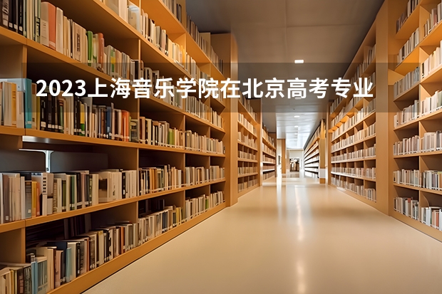 2023上海音乐学院在北京高考专业招生计划人数(2024参考)