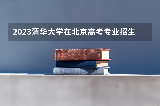 2023清华大学在北京高考专业招生计划人数(2024参考)