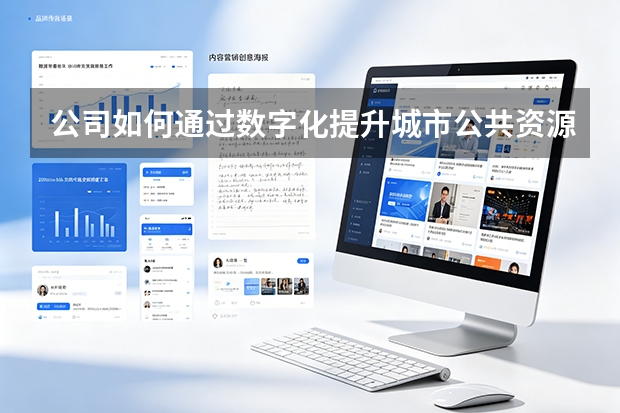 公司如何通过数字化提升城市公共资源利用率？